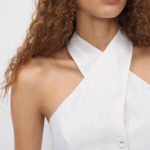 Reformation Tate Linen Top Ivory - Size 12